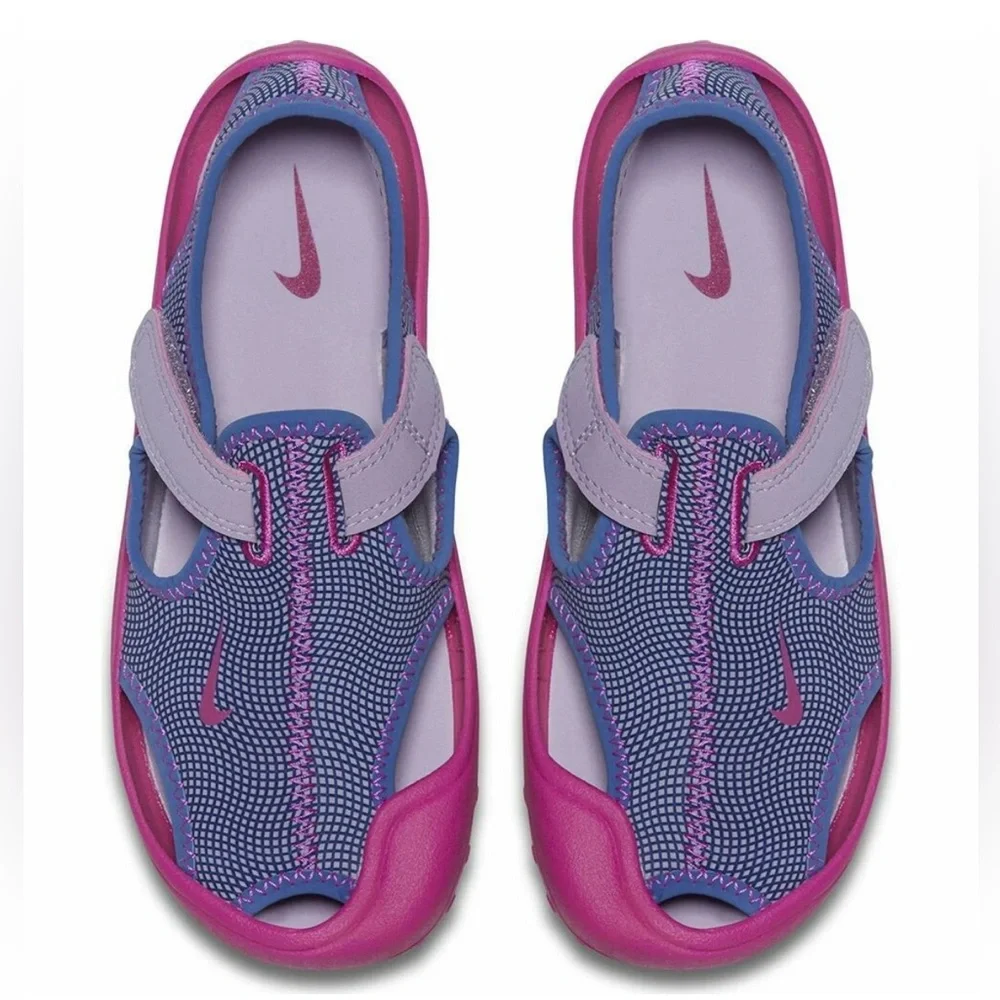 🌞 Nike Sunray Protect Kids Sandals 🌞 – Fire Pink/Hydrangeas ~US 5Y